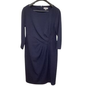 Calvin Klein Blue Scuba Crepe Dress